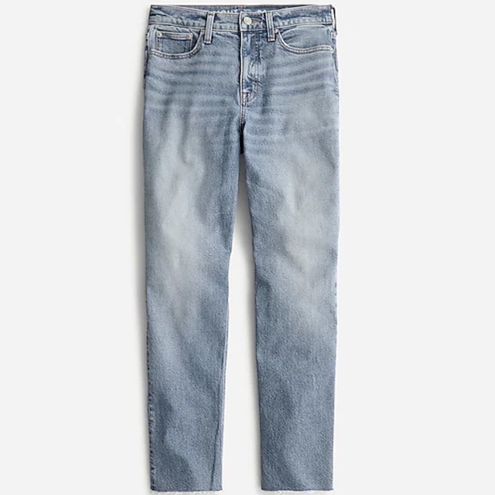J crew high rise 90s classic straight jeans downtown wash